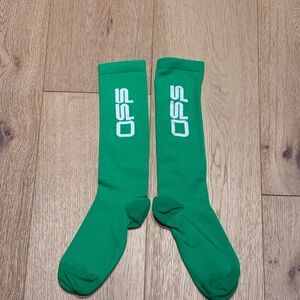 Off-White Green Athletic Socks